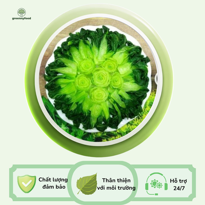 một đĩa rau củ quả luộc 