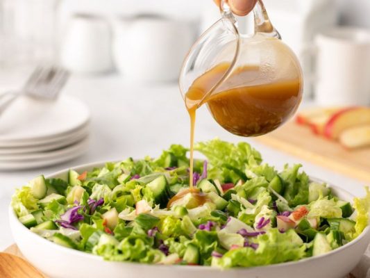 salad rau củ dầu giấm